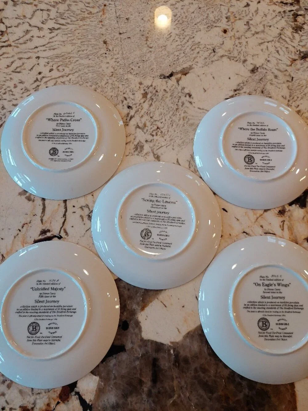 5 Bradford Exchange Limited Edition Native American theme Collectable Plates